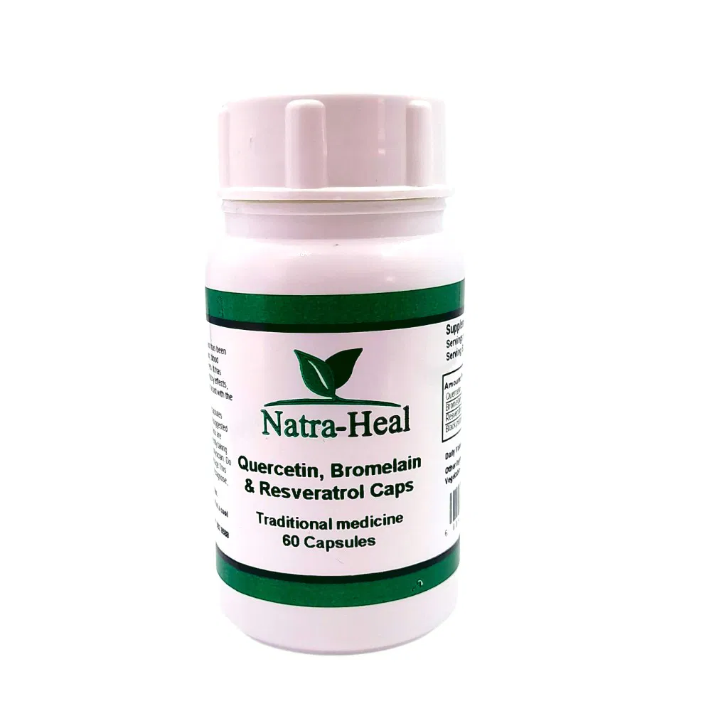 Quercetin, Bromelain & Resveratrol (60 vegan capsules)